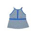 Lands' End Swimsuit Top Blue Crew Neck Swimwear - Women's Size 18