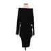 Express Casual Dress - Sweater Dress: Black Solid Dresses - New - Women's Size Small