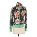 Adidas Track Jacket: Short Green Floral Jackets & Outerwear - Women's Size 36