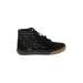 Vans Sneakers: Black Solid Shoes - Women's Size 12 - Round Toe