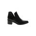 Blondo Ankle Boots: Slip-on Chunky Heel Casual Black Print Shoes - Women's Size 9 - Almond Toe