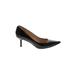 Ivanka Trump Heels: Slip On Kitten Heel Classic Black Print Shoes - Women's Size 8 1/2 - Pointed Toe