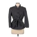 Ann Taylor LOFT Jacket: Below Hip Black Solid Jackets & Outerwear - Women's Size 8