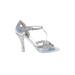 Miu Miu Heels: Silver Shoes - Women's Size 38 - Open Toe