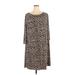 Lane Bryant Outlet Casual Dress - Mini: Brown Leopard Print Dresses - Women's Size 22 Plus