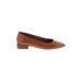 Essex Lane Flats: Brown Solid Shoes - Women's Size 9 1/2 - Almond Toe