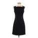 Theory Casual Dress - Sheath High Neck Sleeveless: Black Print Dresses - Women's Size 0