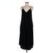 Nectar Clothing Casual Dress - Midi V Neck Sleeveless: Black Solid Dresses - Women's Size Medium