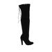 Steve Madden Boots: Black Print Shoes - Women's Size 6 1/2 - Almond Toe