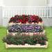 3 Tier Raised Garden Bed Kit Natural Large Standing Garden Planter Box