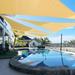 22'X26'X26' Sand Sun Shade Sail Triangle Canopy 185 GSM Durable Fabric UV Block Awning for Outdoor Patio Garden Backyard