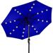 10ft Solar Powered Aluminum Polyester LED Lighted Patio Umbrella