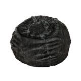 Rounded Faux Fur Bean Bag With Softness And Comfort