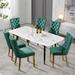 Contemporary Velvet PU Tufted Upholstered Dining Chair Set of 4