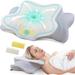 Contour Memory Foam Pillow,Ergonomic Neck Support Pillow for Side Back Stomach Sleepers with Adjustable Support Sticks