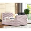 Grand Discount Furniture Upholstered TV Bed Storage Bed in Pink | Queen | Wayfair Future Pink Platform Bed - Queen