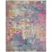 Pink 120 x 96 x 0.5 in Area Rug - Nourison Passion 8' X 10' Ivory Multicolor Modern Indoor Rug | 120 H x 96 W x 0.5 D in | Wayfair 099446780515