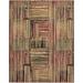 Brown/Red 87 x 63 x 0.25 in Area Rug - Nourison Rectangle GRAFX 5'3" X 7'3" Area Rug, Polypropylene | 87 H x 63 W x 0.25 D in | Wayfair