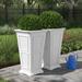 Sol 72 Outdoor™ Abram Tall Planter Box Plastic in White | 28 H x 16 W x 16 D in | Wayfair 7A8AF47DECDF4A1EAABBAA72675765D4