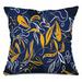 VisionBedding Navy Blossoms Throw Pillow, Illustration Cotton Twill Pillows Polyester/Polyfill/Cotton Blend | 16 H x 16 W x 18.5 D in | Wayfair