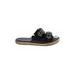 Saint Laurent Sandals: Black Print Shoes - Women's Size 5 1/2 - Open Toe