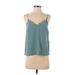 Abercrombie & Fitch Sleeveless Blouse: Teal Tops - Women's Size Small