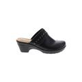 Croft & Barrow Mule/Clog: Black Print Shoes - Women's Size 10 - Round Toe