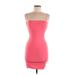 Love Tree Casual Dress - Bodycon: Pink Solid Dresses - Women's Size Medium