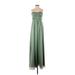 Vineyard Collection Casual Dress - Formal Open Neckline Sleeveless: Green Solid Dresses - Women's Size 4