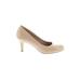 Comfort Plus by Predictions Heels: Pumps Stiletto Cocktail Ivory Solid Shoes - Women's Size 8 - Round Toe