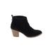 Sugar Ankle Boots: Black Solid Shoes - Women's Size 10 - Almond Toe