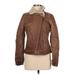 Zara TRF Leather Jacket: Short Brown Print Jackets & Outerwear - Women's Size Medium