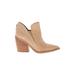 Vince Camuto Ankle Boots: Slip On Stacked Heel Bohemian Tan Print Shoes - Women's Size 9 - Almond Toe