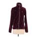 Columbia Faux Fur Jacket: Below Hip Burgundy Solid Jackets & Outerwear - Women's Size Small