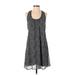 Converse One Star Casual Dress - A-Line Scoop Neck Sleeveless: Gray Dresses - Women's Size Small