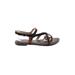 Sam Edelman Sandals: Brown Print Shoes - Women's Size 10 - Open Toe