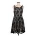 Philosophy Republic Clothing Cocktail Dress - A-Line: Black Damask Dresses - Women's Size Medium Petite