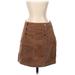 Hollister Casual Mini Skirt Mini: Brown Solid Bottoms - Women's Size Small