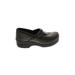 Dansko Mule/Clog: Slip On Wedge Classic Black Print Shoes - Women's Size 40 - Round Toe