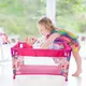 Baby puppe Krippe Spielzeug für 45cm/18 ''Puppen rosa Baby puppen bett mit Trage tasche Spielzeug