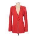 BCBGMAXAZRIA Blazer Jacket: Mid-Length Red Print Jackets & Outerwear - Women's Size X-Small