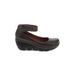 Clarks Wedges: Brown Solid Shoes - Women's Size 5 1/2 - Round Toe