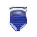 Miraclesuit One Piece Swimsuit: Blue Stripes Swimwear - Women's Size 16