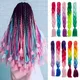 Synthetische Regenbogen farbe Jumbo Braid Haar verlängerungen 24 Zoll Hochtemperatur-Faser