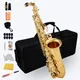 Hochwertiges Eb Altsaxophon Messing lackiert Gold E Flat Sax Musik Holz blasinstrument mit Koffer