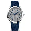 Luxus neue neue blaue Zifferblatt Herren mechanische Armbanduhren Automatik uhr schwarz Gummi