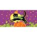 Arlmont & Co. Sedda Non-Slip Halloween Outdoor Doormat, Rubber in Black/Indigo | 22 H x 10 W in | Wayfair BF93ED97331642CEBA37D5A9020E58FE