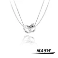 Masw Original Design Senior Sense eine Schicht hochwertige Kupfer Metall Kreis Kette Halskette für