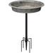 Winston Porter Redwan Birdbath Metal in Gray | 29 H x 16.5 W x 12.6 D in | Wayfair C56A7670BC904456B578D43F5780F5C7