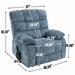 Latitude Run® Kamil Upholstered Lift Assist Power Recliner | 42.51 H x 40.55 W x 37 D in | Wayfair 74524B576EA34637B23FE2196AA6AFB3